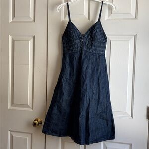 7 for All Mankind blue chambray Denim jean Midi Dress size XS